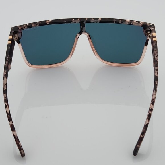 Quiksilver Shield Sunglasses Tortoise Shell Frame Flash Pink Mirror Lens NEW Q9 - Picture 8 of 12